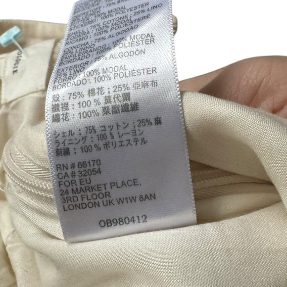 Anthropologie Islander Embroidered Straight Leg Crop Pants - Picture 12 of 12